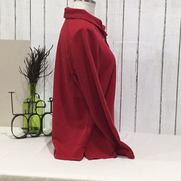 Karen Scott Cherry Red Sport Sweatshirt, Size Small - Picture 2 of 8
